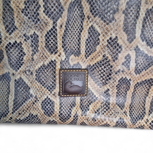 Dooney & Bourke Python Embossed Large Zip Hobo Shoulder Bag - Picture 11 of 16